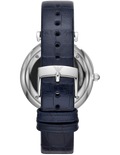 Emporio Armani Gianni T Bar Quartz Blue Dial Blue Leather Strap Watch For Men - AR11300