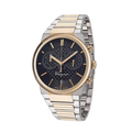 Salvatore Ferragamo F-80 Classic Black Dial Two Tone Steel Strap Watch for Men - SFME00921