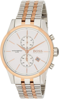 Hugo Boss Jet Silver Dial Two Tone Steel Strap Watch for Men - 1513385
