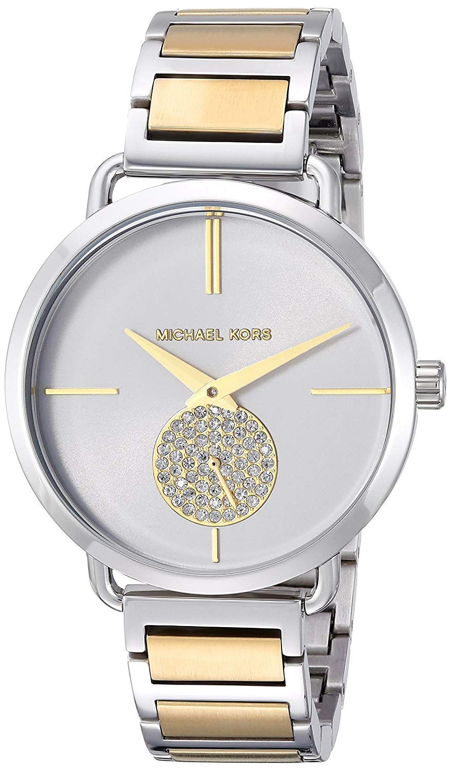 Michael Kors Silver Dial Two Tone Steel Strap Watch for Women - MK3679