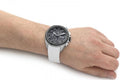 Hugo Boss Volane Grey Dial White SIlicone Strap Watch for Men - 1513948