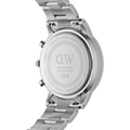 Daniel Wellington Iconic Chronograph Link Black Dial Silver Steel Strap Watch For Men  - DW00100645