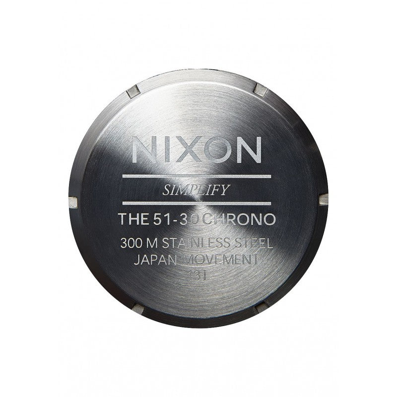 Nixon 51-30 Chronograph Black Dial Brown Leather Strap Watch for Men - A124-019