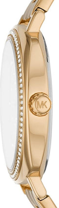 Michael Kors Nia Quartz Gold Dial Gold Steel Strap Watch For Women - MK3989