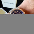 Michael Kors Lexington Blue Dial Two Tone Steel Strap Watch for Men - MK8412