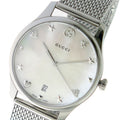 Gucci G-Timeless Mother of Pearl Dial Silver Mesh Bracelet Watch For Women - YA1264040