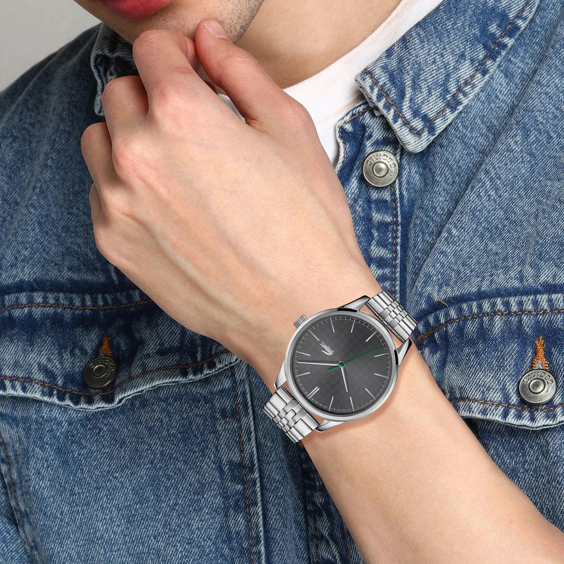 Lacoste Vienna Gray Dial Gray Steel Strap Watch for Men - 2011073T