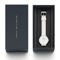 Daniel Wellington Petite Bondi White Dial White Leather Strap Watch For Women - DW00100190