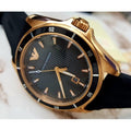Emporio Armani Sport Quartz Black Dial Black Rubber Strap Watch For Men - AR11101