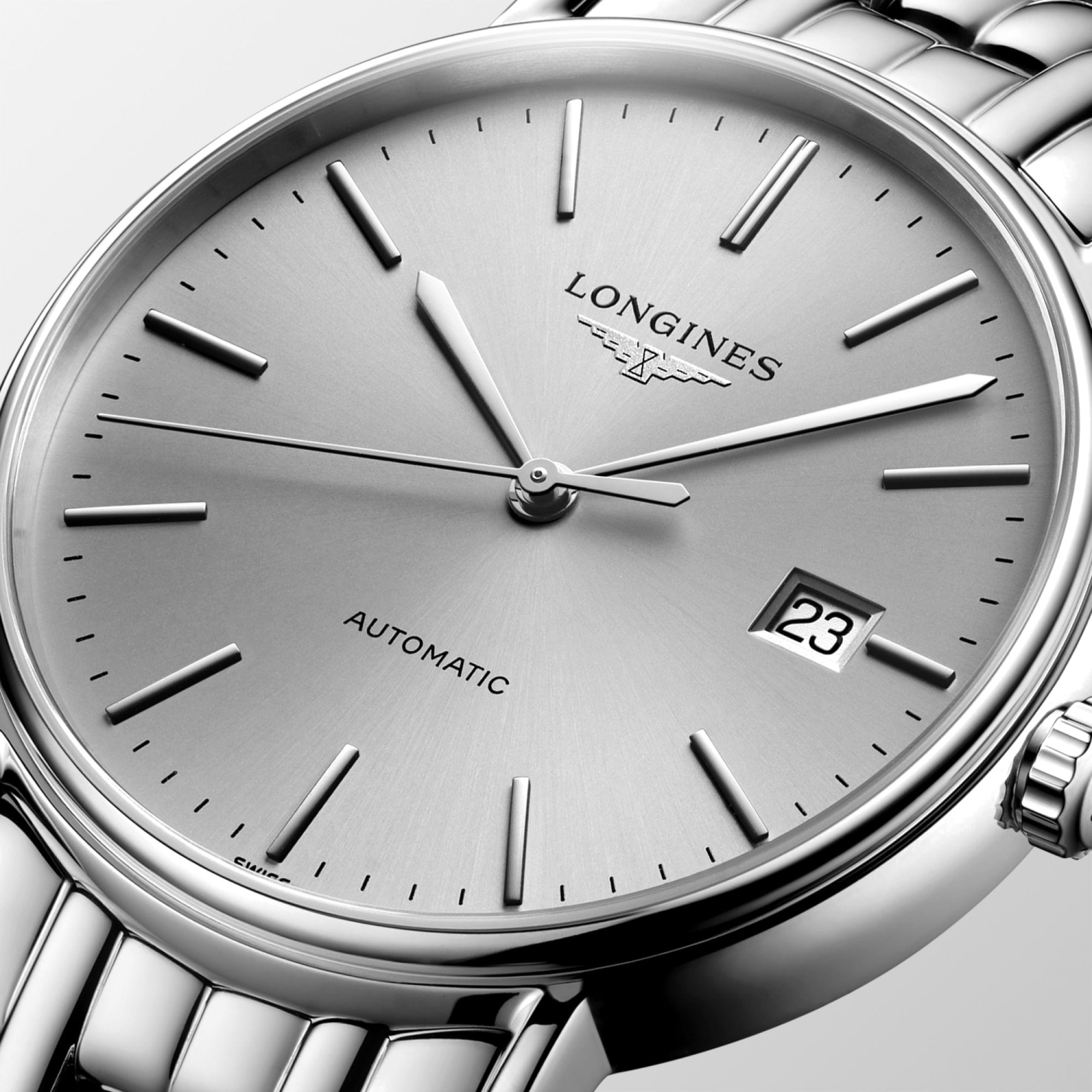 Longines Presence 25.5mm Automatic Stainless Steel Watch for Women - L4.321.4.72.6