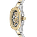 Philipp Plein High-Conic Automatic Gold Dial Silver & Gold Stainless Steel Strap Watch For Men - PWRAA0323