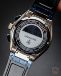 Maserati Triconic Chronograph White Dial Blue Leather Strap Watch For Men - R8871639001