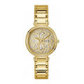 Guess Lily Quartz Gold Dial Gold Steel Strap Watch For Women - GW0528L2