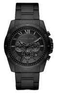 Michael Kors Alek Oversized Black Dial Black Steel Strap Watch For Men - MK8900