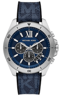 Michael Kors Brecken Chronograph Blue Dial Blue Rubber Strap Watch For Men - MK8923