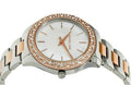 Michael Kors Liliane Quartz Mother of Pearl White Dial Two Tone Steel Strap Watch For Women - MK1048