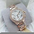Michael Kors Camille Chronograph White Dial Rose Gold Steel Strap Watch For Women - MK6995
