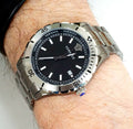 Versace Hellenyium Quartz Black Dial Grey Steel Strap Watch For Men - VE3A00620