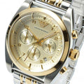 Emporio Armani Classic Chronograph White Dial Two Tone Steel Strap Watch For Men - AR0396