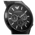 Emporio Armani Classic Chronograph Black Dial Black Stainless Steel Strap Watch For Men - AR2453