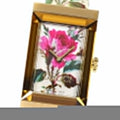 Gucci G-Frame Floral Mother of Pearl Dial White Leather Strap Watch For Women - YA147406