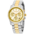Michael Kors Runway Gold Dial Two Tone Steel Strap Watch for Women - MK5137