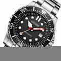 Citizen Mechanical Black Dial Silver Steel Strap Watch For Men - NJ0120-81E