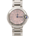 Cartier Ballon Bleu de Cartier Pink Dial Silver Steel Strap Watch for Women - W6920038
