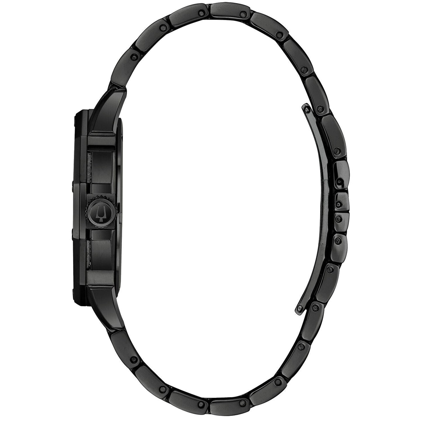 Bulova Octova Chronograph Black Crystal Dial Black Steel Strap Watch for Men - 98C134