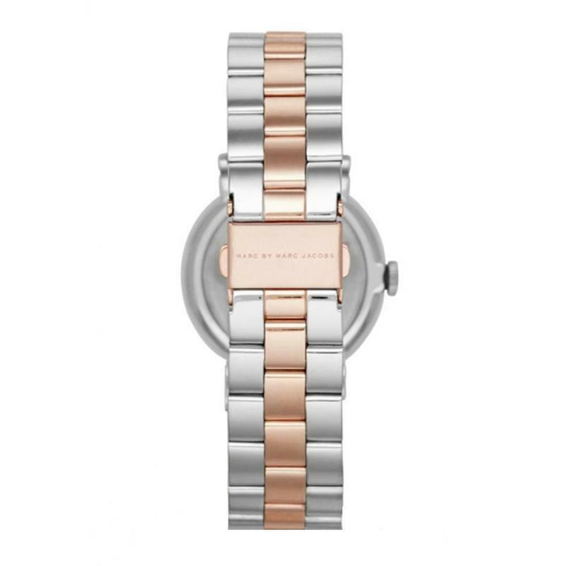 Marc Jacobs Baker White Dial Two Tone Steel Strap Watch for Women - MBM3312
