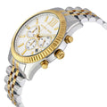 Michael Kors Lexington Silver Dial Two Tone Steel Strap Watch for Men - MK8344