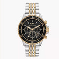 Michael Kors Bayville Chronograph Black Dial Two Tone Steel Strap Watch For Women - MK8872