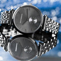 Emporio Armani Gianni T Bar Analog Black Dial Black Steel Strap Watch For Men - AR11299
