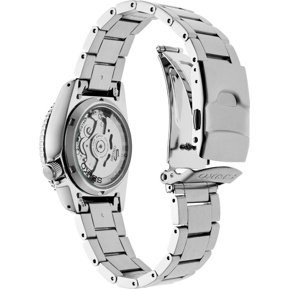 Seiko 5 Sports SKX Automatic Cream Dial Silver Steel Strap Watch For Men - SRPK31K1