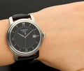 Tissot T Classic Bridgeport Black Dial Black Leather Strap Watch For Women - T097.010.16.058.00