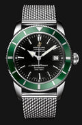 Breitling Superocean Heritage 42mm Chronograph Green Bezel Mens Watch - A1732136