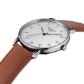 Tissot T Classic Everytime Large White Dial Brown Leather Strap Watch For Men - T109.610.16.037.00