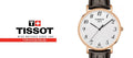 Tissot T Classic Everytime White Dial Black Leather Strap Watch For Men - T109.610.36.032.00