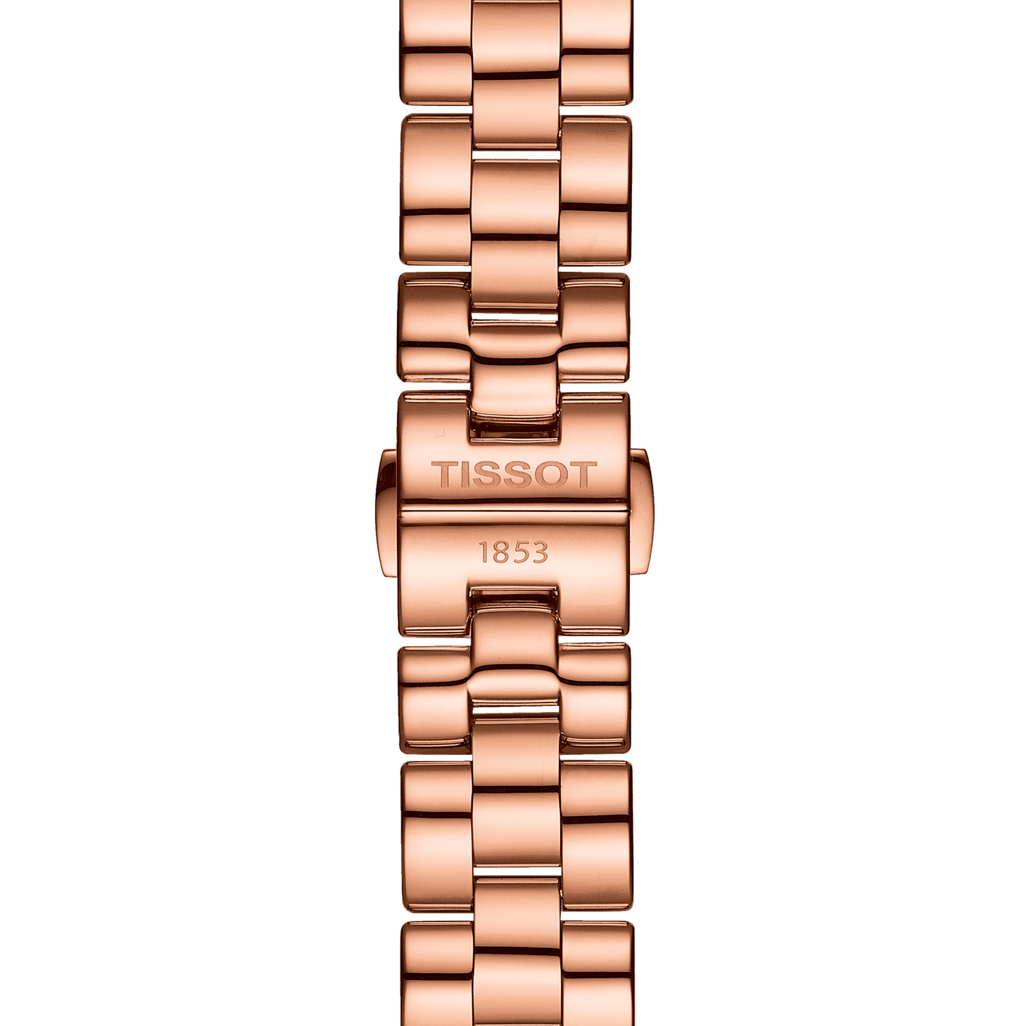 Tissot T Wave Rose Gold Dial Rose Gold Steel Strap Watch For Women - T112.210.33.456.00