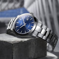 Tissot Gentlemen Powermatic 80 Silicium Blue Dial Silver Steel Strap Watch For Men - T127.407.11.041.00