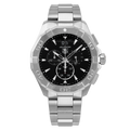 Tag Heuer Aquaracer Chronograph Black Dial Silver Steel Strap Watch for Men - CAY1110.BA0927