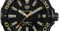 Tag Heuer Aquaracer 300 Calibre 5 Automatic Black Dial Brown Nylon Strap Watch for Men - WAY208C.FC6383