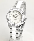 Tag Heuer Aquaracer Diamonds White Dial Two Tone Steel Strap Watch for Women - WAY131D.BA0914