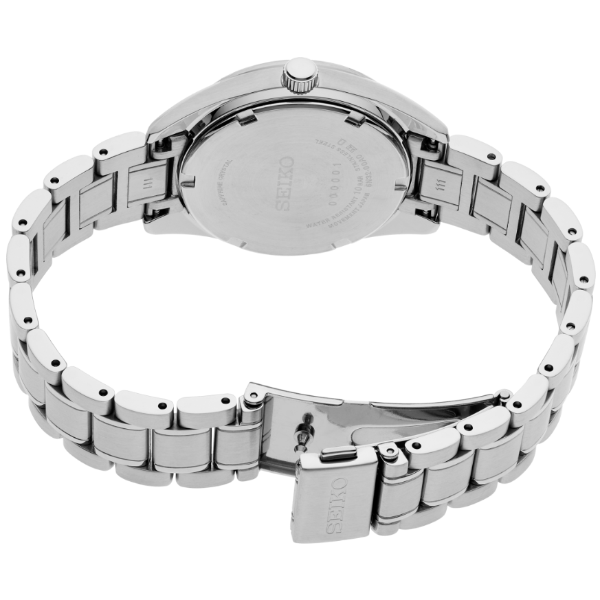 Seiko Diamond Silver Dial Silver Steel Strap Watch for Women - SUR579P1