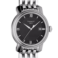 Tissot T Classic Bridgeport Black Dial Silver Steel Strap Watch For Men - T097.410.11.058.00