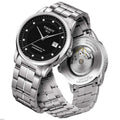 Tissot T Classic Luxury Powermatic 80 Black Dial Silver Steel Strap Watch For Men - T086.408.11.056.00