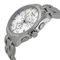 Tissot T Classic Couturier Chronograph White Dial Silver Steel Strap Watch For Men - T101.617.11.031.00