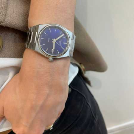 Tissot PRX Blue Dial Silver Steel Strap Watch For Women - T137.210.11.041.00