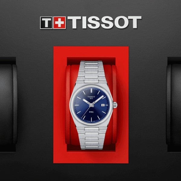 Tissot PRX Blue Dial Silver Steel Strap Watch For Women - T137.210.11.041.00