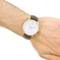 Tissot T Classic Tradition Chronograph White Dial Brown Leather Strap Watch For Men - T063.617.36.037.00